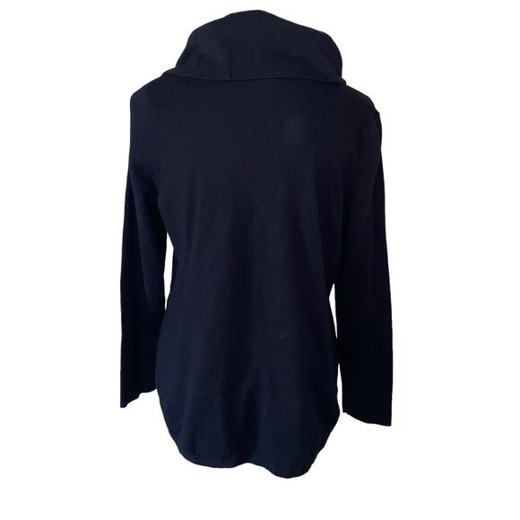 Chico’s Cam Black Cowl Neck Long Sleeve Pullover Sweater Size 1 - Picture 4 of 9